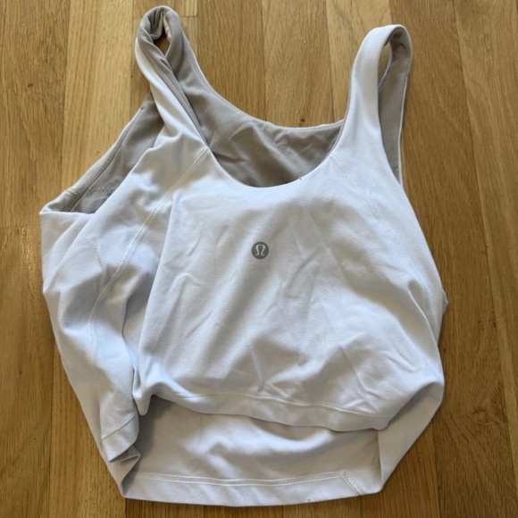 Lululemon Align Tank Cropped Length C/D Cup Size 6 white - Picture 4 of 5